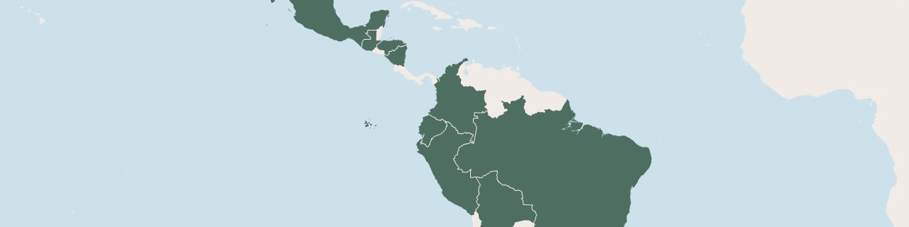 Lateinamerika, Landkarte, Partnerländer