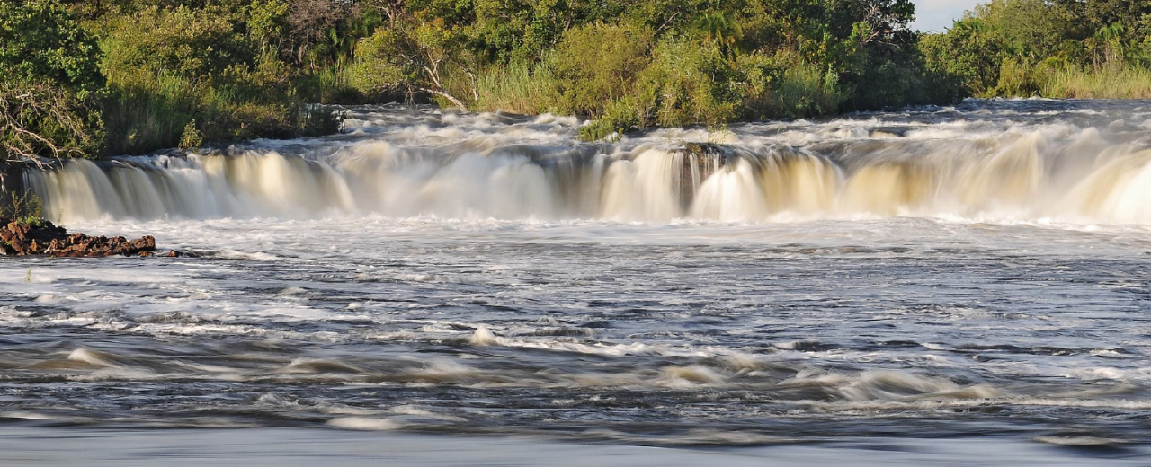 A waterfall in Uganda