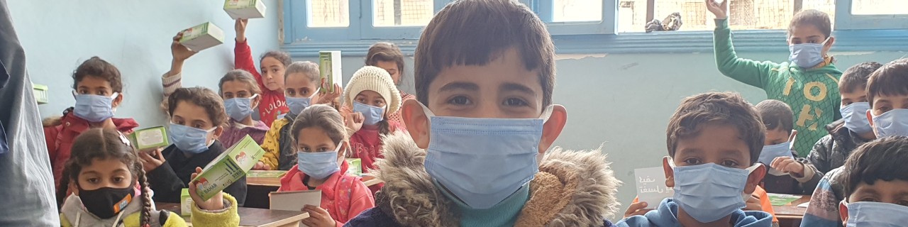 Group of Kids with their masks