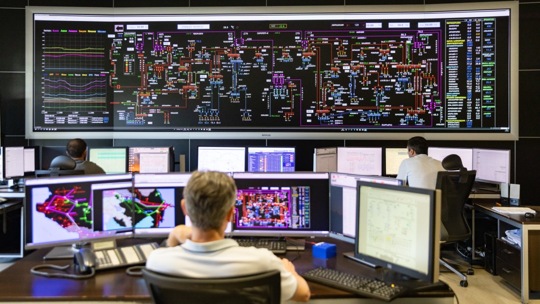 A grid control room