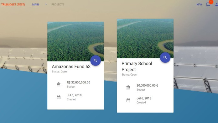 Screenshot TruBudget