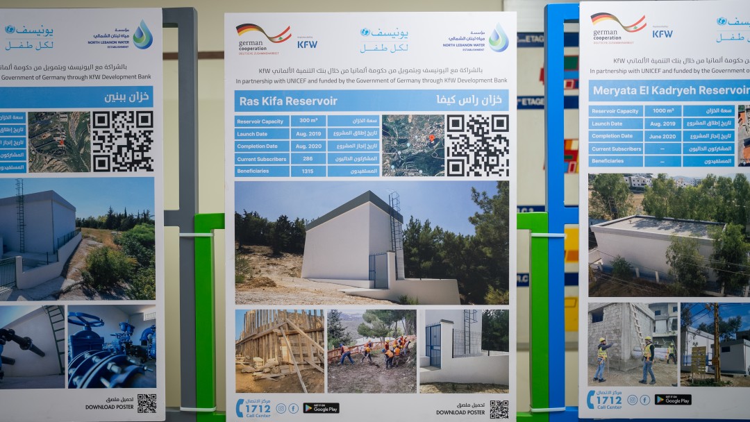 Plakat mit detaillierten Informationen zu Projekten