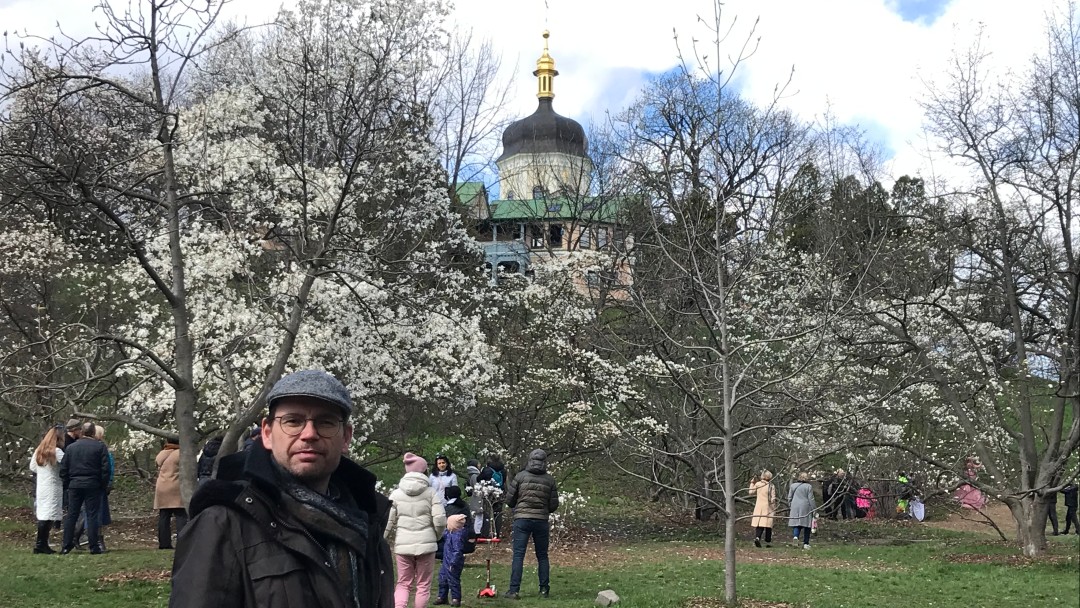 Kurt Strasser in the botanical garden in Kyiv