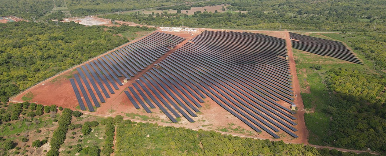 Ein Solarkraftwerk in Côte d'Ivoire 