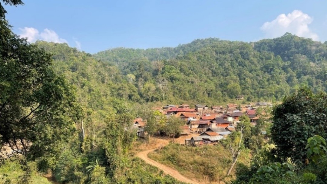 Ein laotisches Dorf 