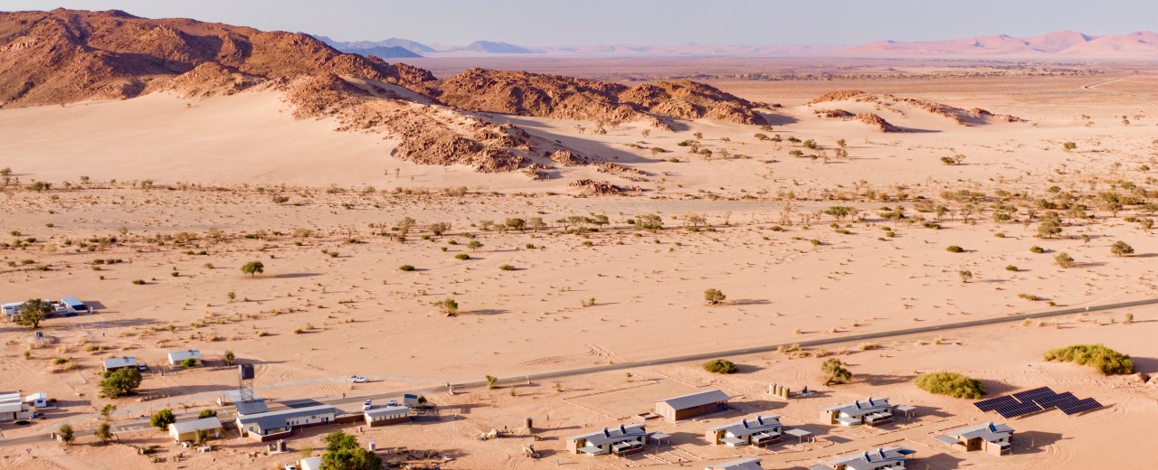 Flat houses in the desert