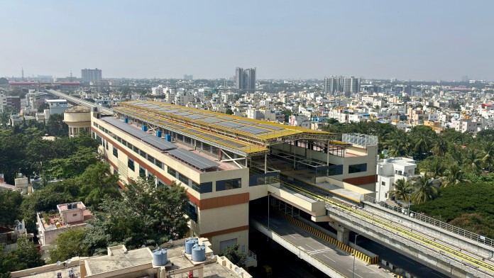 Metro-Station in a city