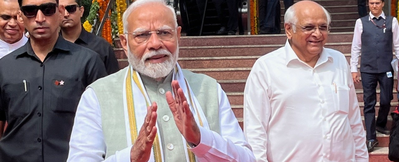 Prime Minister Modi at the inauguration of the Ahmedabad Metro section