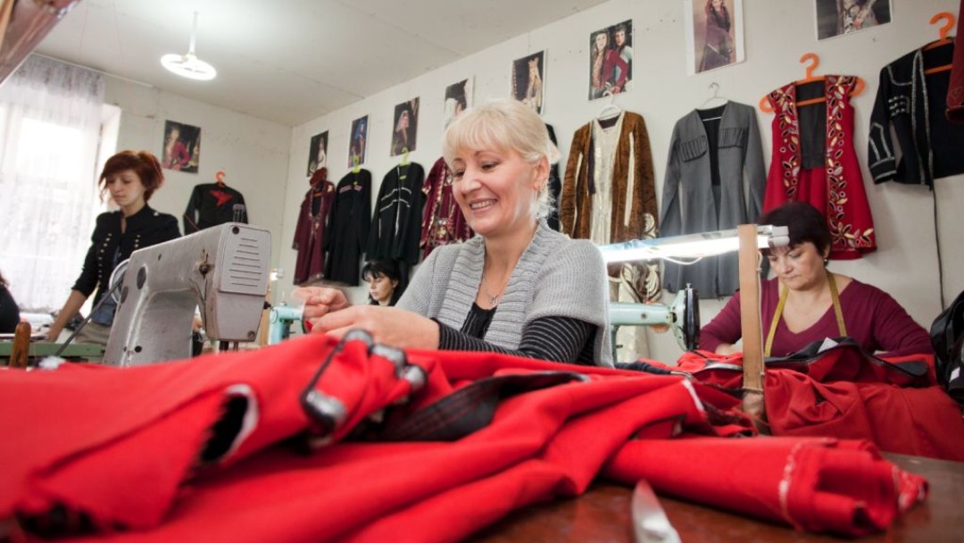 Tailors in their studio at work.