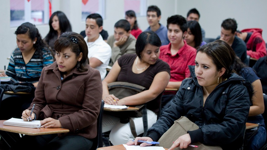 young people in class