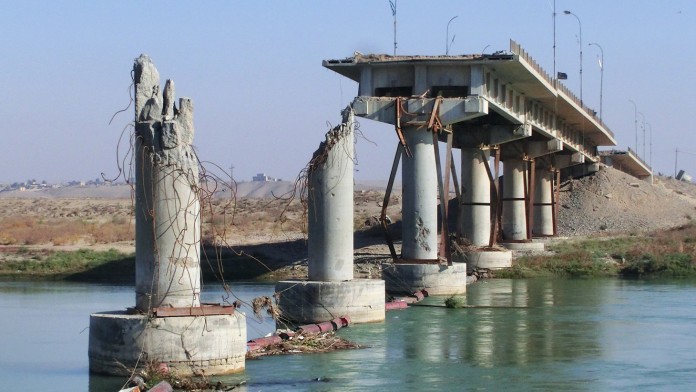 A destroyed bridge