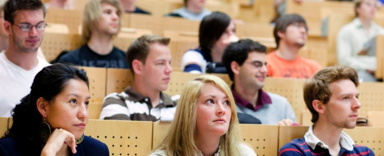 Students in a auditorium