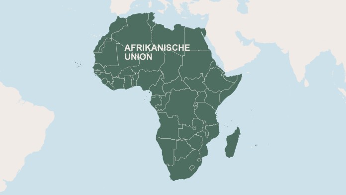Karte der Afrikanischen Union 