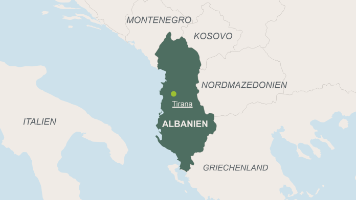 Karte von Albanien