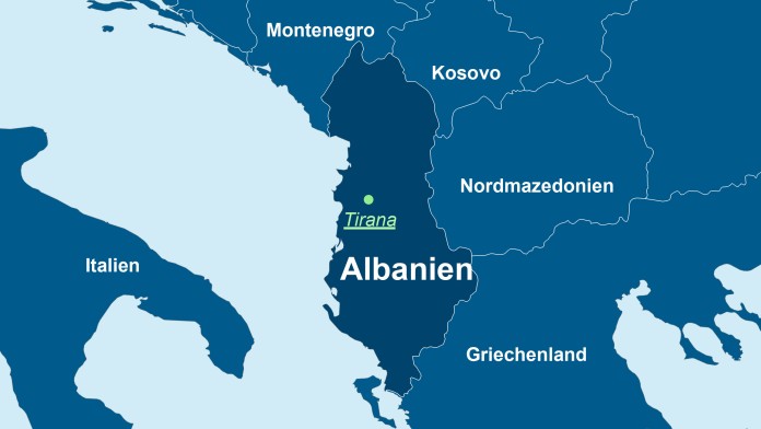 Karte von Albanien