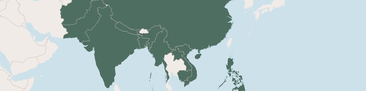 Karte mit den Partnerländern der KfW