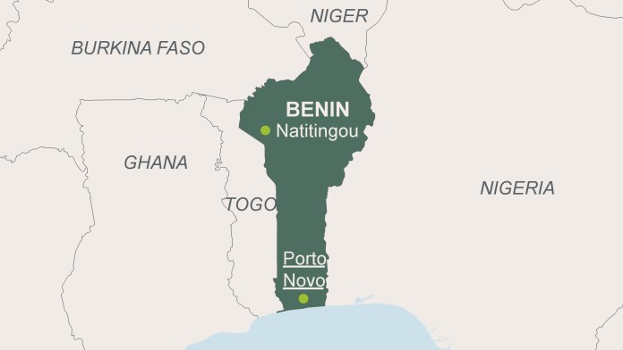 Karte von Benin 