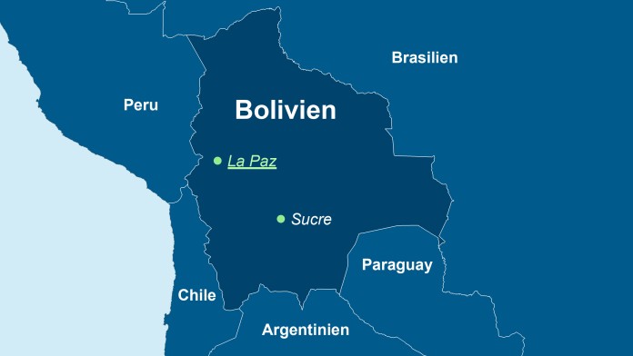 Karte von Bolivien