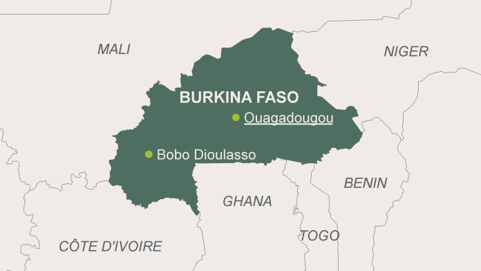 Karte von Burkina Faso 