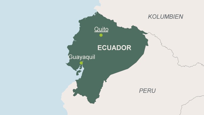 Karte von Ecuador