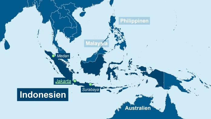 Landkarte Indonesien