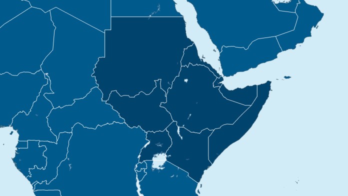 A Map of the members of IGAD