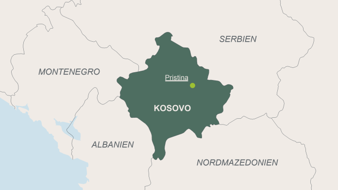 Karte vom Kosovo