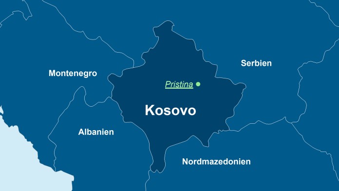 Karte vom Kosovo