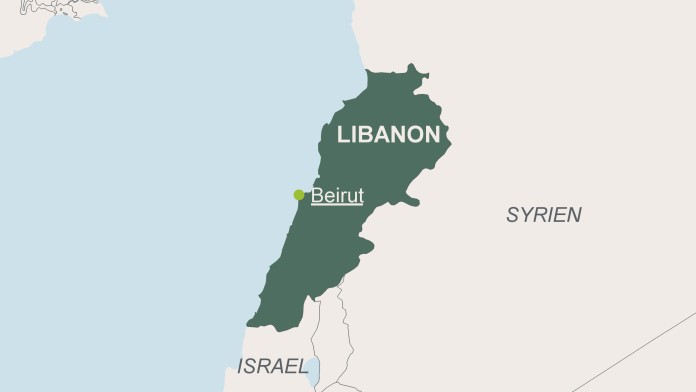 Karte vom Libanon