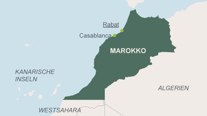 Karte von Marokko