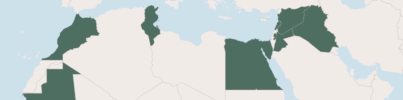 Karte von Nordafrika und Nahost