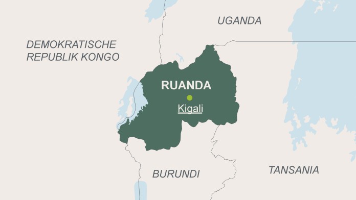 Karte von Ruanda 