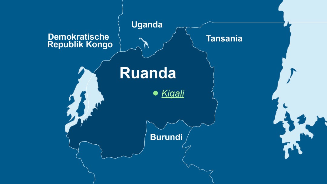 Karte von Ruanda