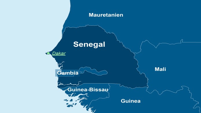 Karte von Senegal 