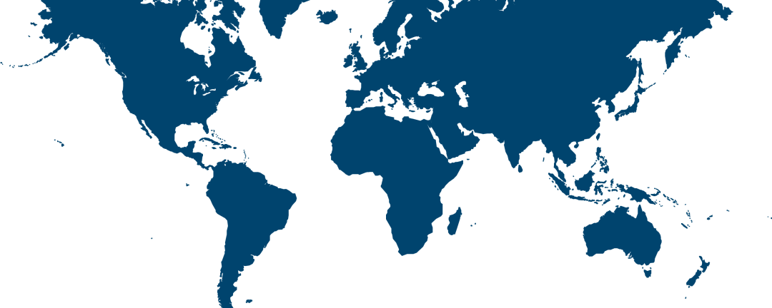 Map of the world in dark blue 