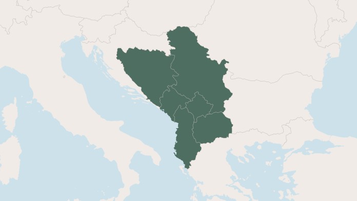 Karte des Westbalkan