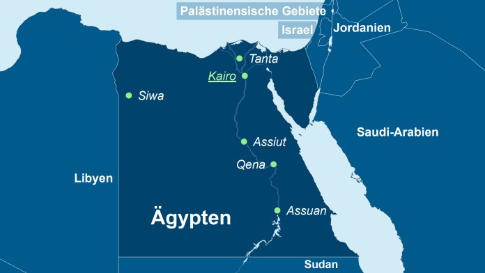 Karte von Ägypten