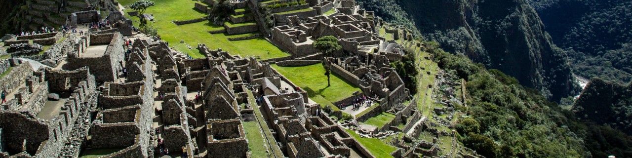 View of the Inca site Machu Picchu