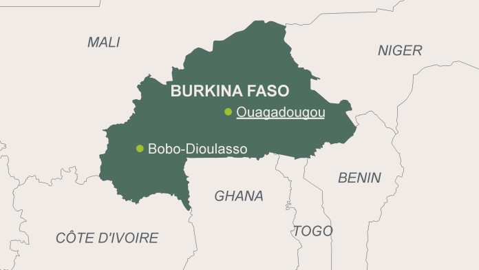 Map of Burkina Faso 