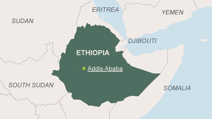 Map of ethiopia