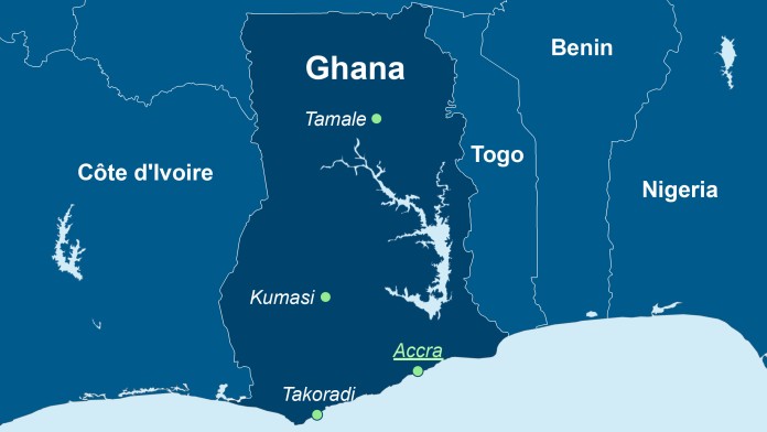 Map of Ghana 