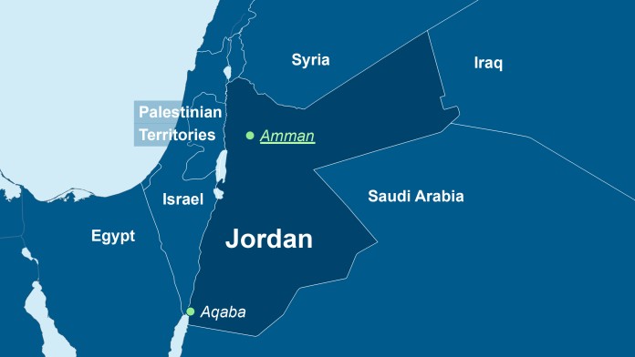 Karte von Jordanien