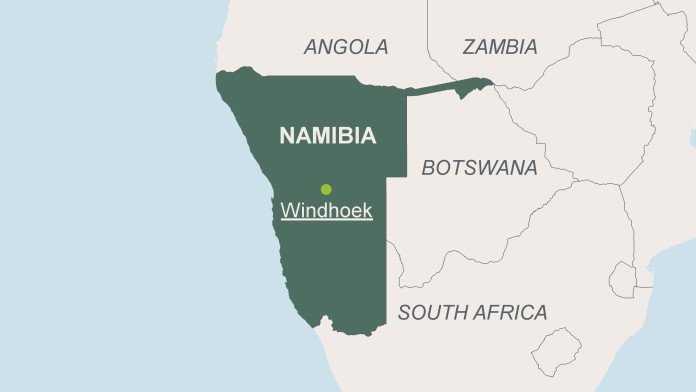 Map of Namibia 