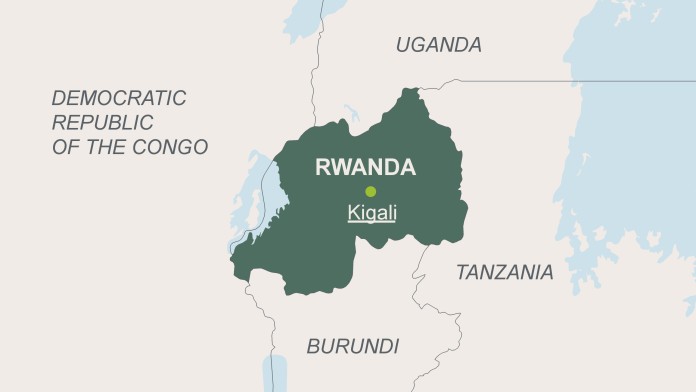 Karte von Ruanda