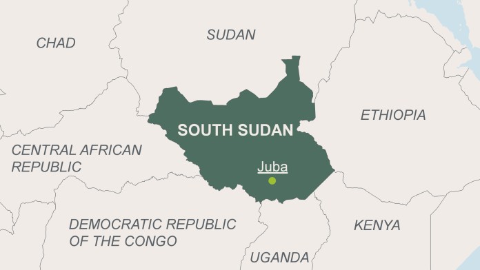 Karte vom Südsudan