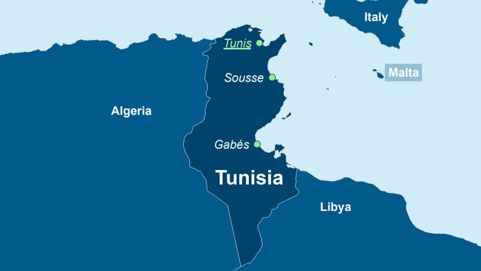 Map of Tunisia