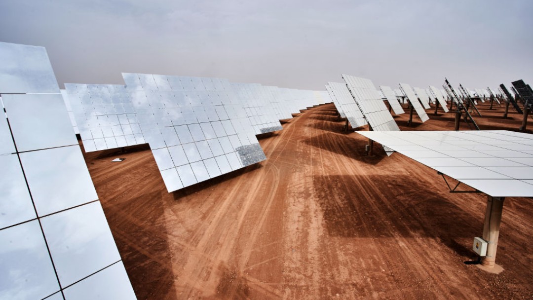 Eine Solaranlage in Marokko