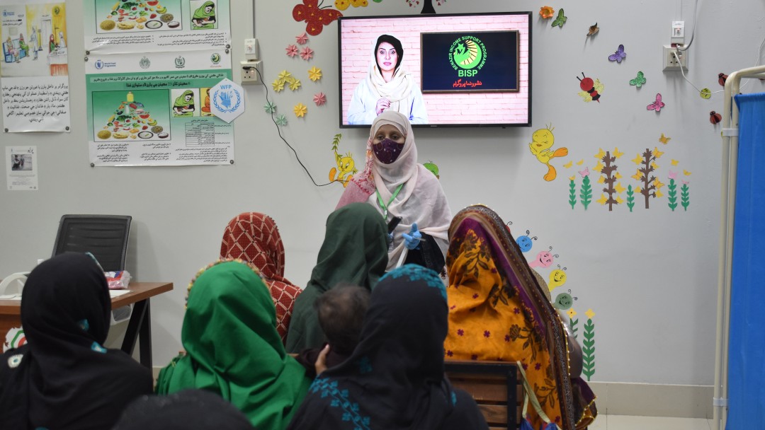 A group of women attending a workshop