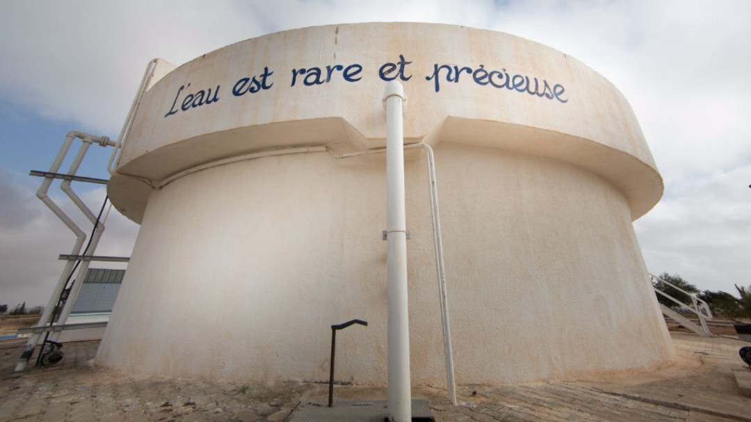 Ein Wasserspeicher in Tunesien