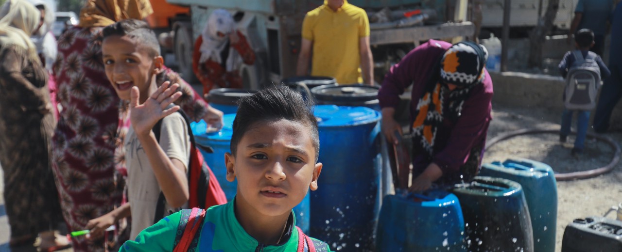 Vulnerable communities in Hasakeh are once again receiving water from the mains instead of from canisters